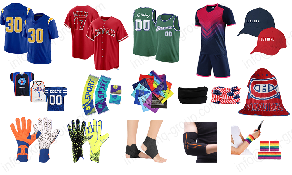 Wholesale-sporting-products-jersey-gloves-towel-blanket